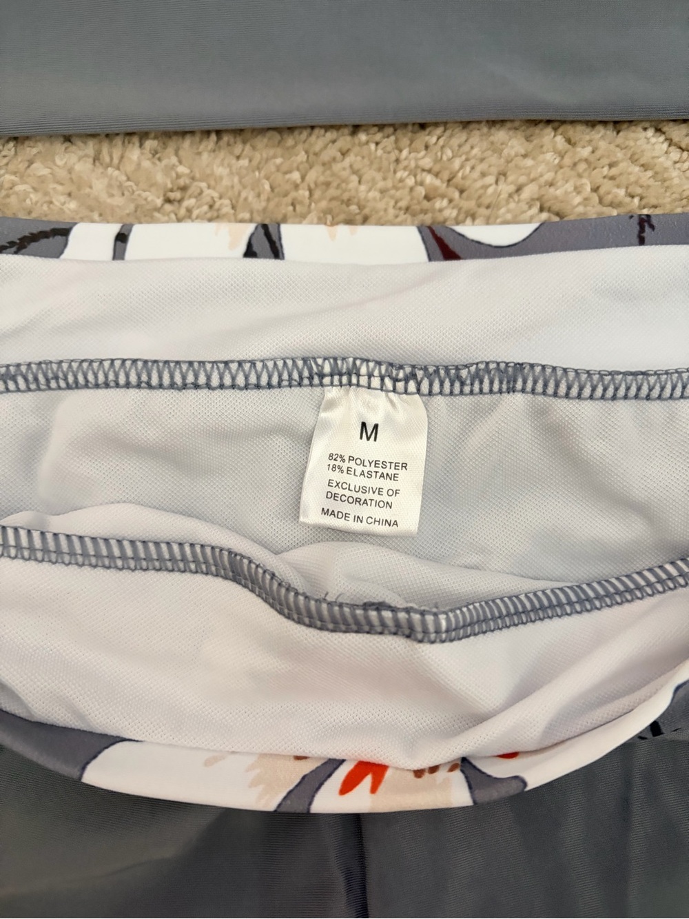 Modlily Gray Floral Swimsuit Shorts Set - Picture 2 of 2